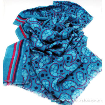 Worsted Printed Shawl Scarf